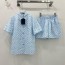 루이비통 LOUIS VUITTON 2024 SS 캐릭터 로고 카라 민트 셔츠 반바지 여성 세트 커스텀급