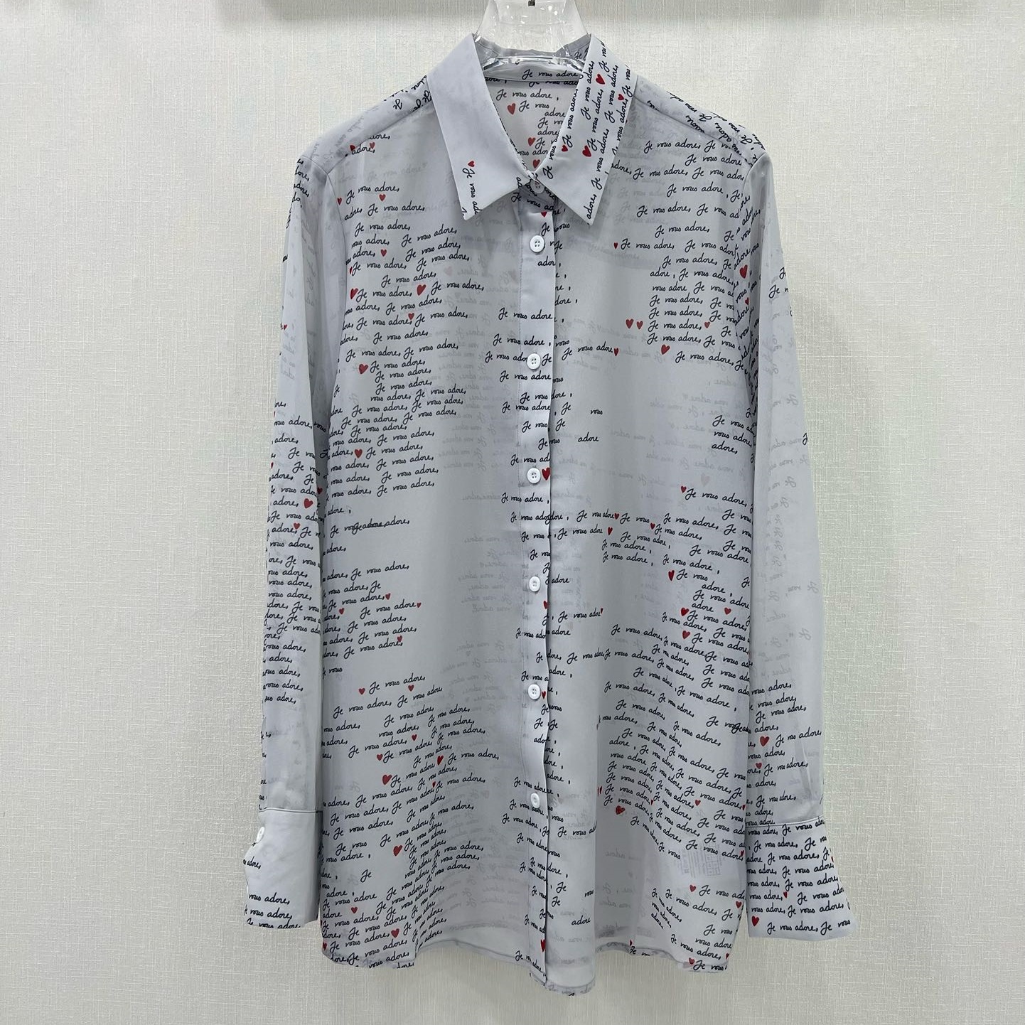 디올 DIOR 2024 SS 캐릭터 로고 카라 긴팔 여성 셔츠 커스텀급