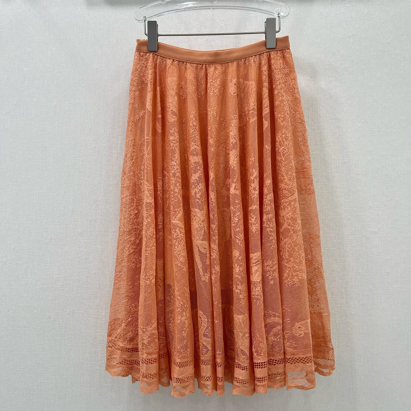 디올 DIOR 2024 SS 캐릭터 로고 레이스 오렌지 여성 치마 커스텀급