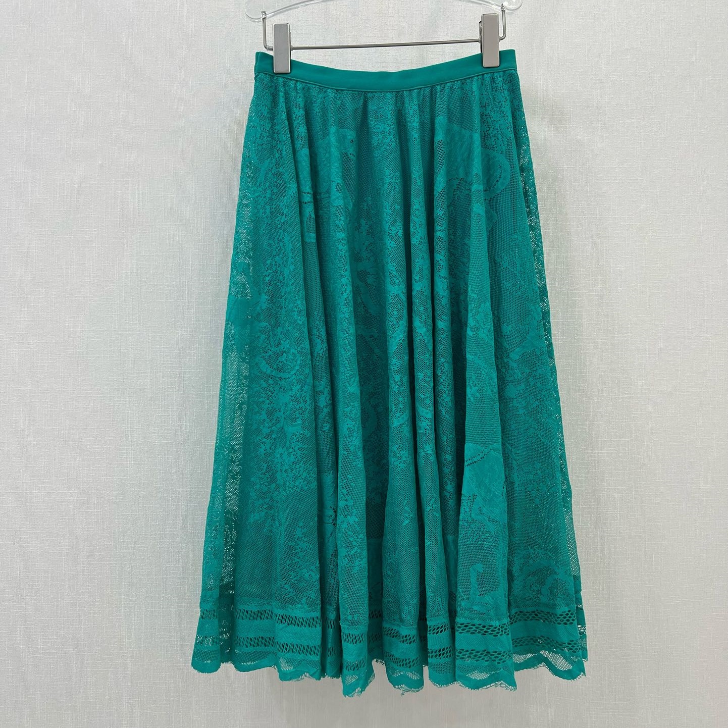 디올 DIOR 2024 SS 캐릭터 로고 레이스 그린 여성 치마 커스텀급