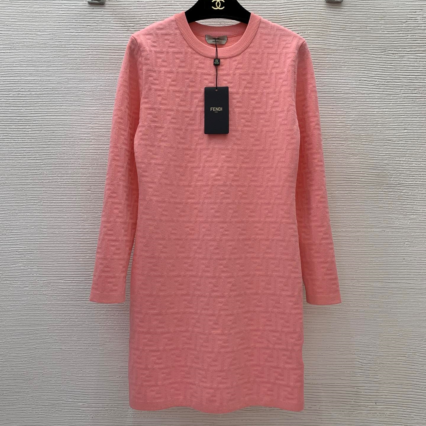 펜디 FENDI 2024 SS 캐릭터 로고 라운드넥 긴팔 여성 윈피스 커스텀급