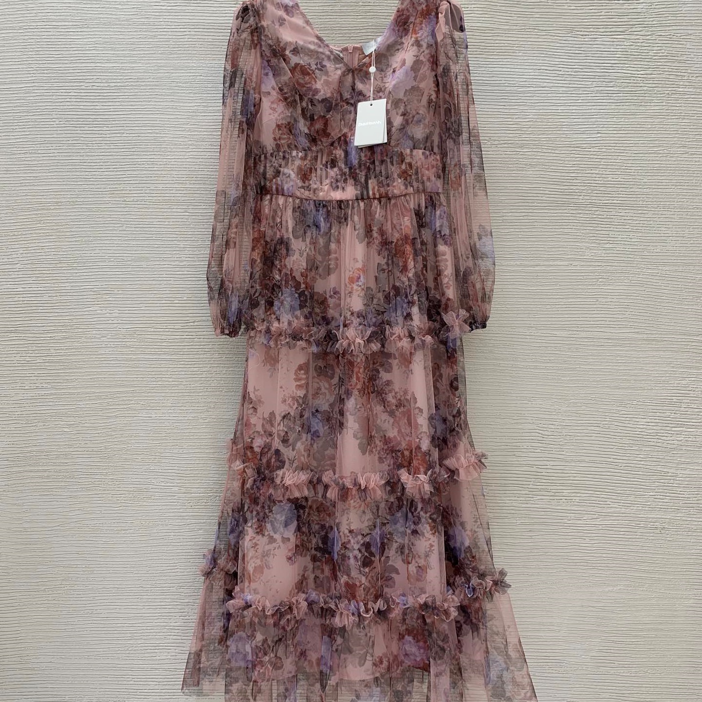 짐머만 ZIMMERMANN 2024 SS 캐릭터 로고 프릴 긴팔 여성 원피스 커스텀급