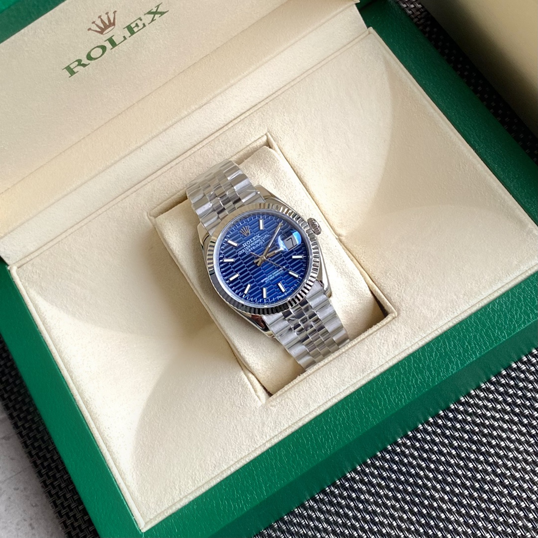 로렉스 ROLEX 2024 SS 데이저스트 스틸 블루체크판 날자형 오토메틱 3235 남성 시계