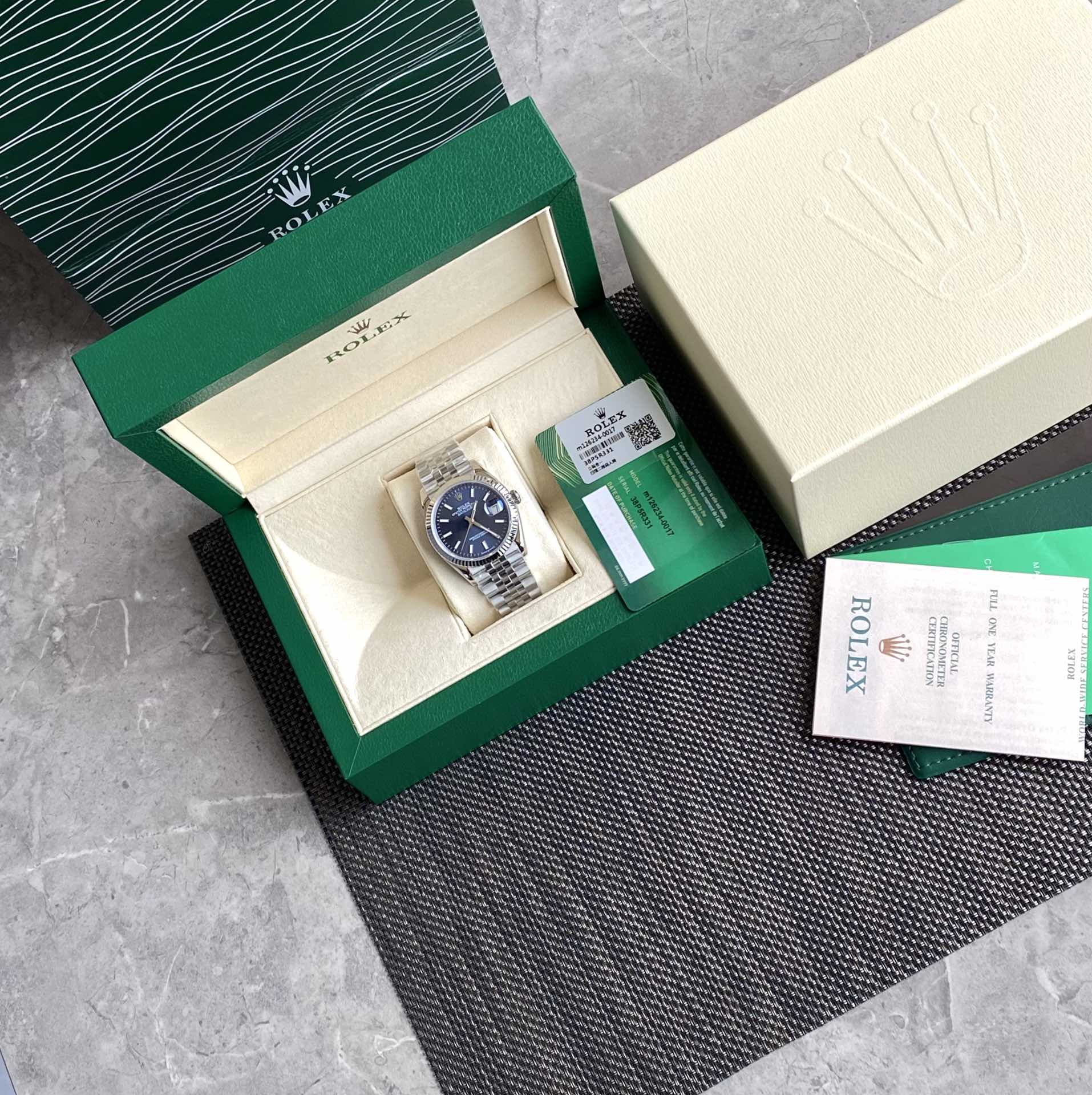 로렉스 ROLEX 2024 SS 데이저스트 스틸 블루판 날자형 오토메틱 3235 남성 시계