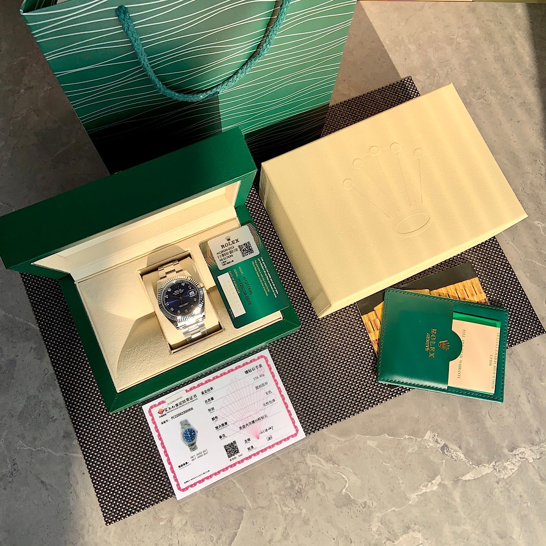 로렉스 ROLEX 2024 SS 데이저스트 스틸 블루판 쿠빅 날자형 오토메틱 3235 남성 시계