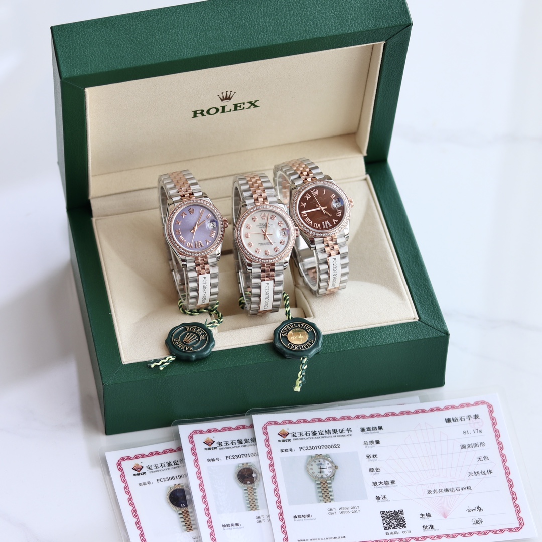 Rolex Oyster Perpetual DATE.JUST 로렉스 오이스터 퍼페츄얼 데이저스트 큐빅 날자형 오토메틱 3235 여성 시계