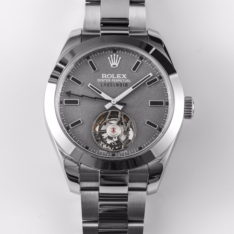 ROLEX 2024 SS Oyster Perpetual Label Noir 로렉스 오이스터 퍼페츄얼 라벨 노이어 스틸 크로노 그레이판 오토메틱 3131 남성 시계