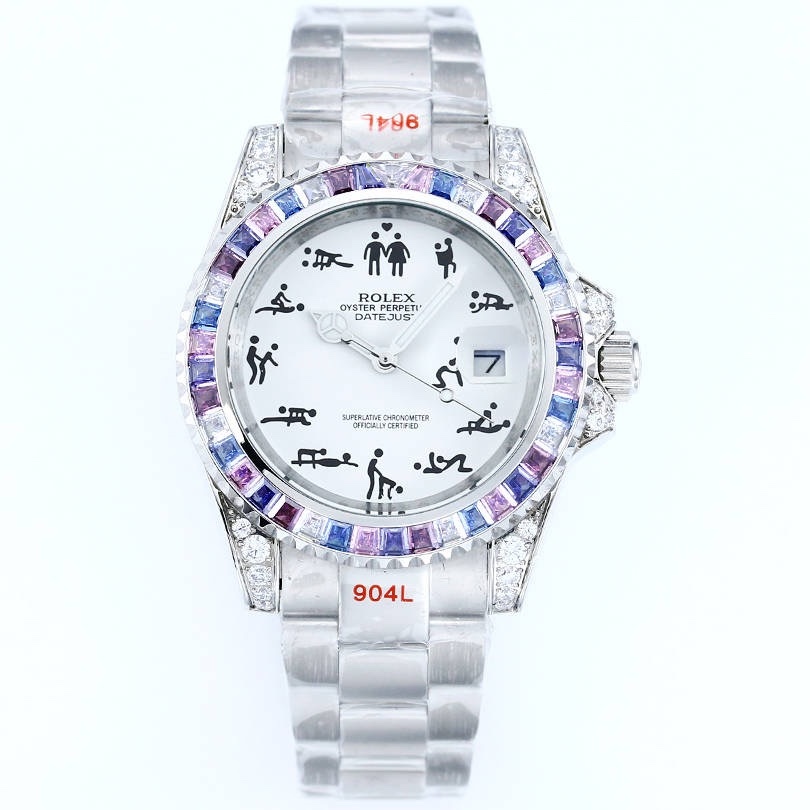 Rolex Datejust 41mm Full Diamond 로렉스 데이저스트 다이아몬드 베젤 41 화이트 풀 다이아몬드 2824 남성 시계