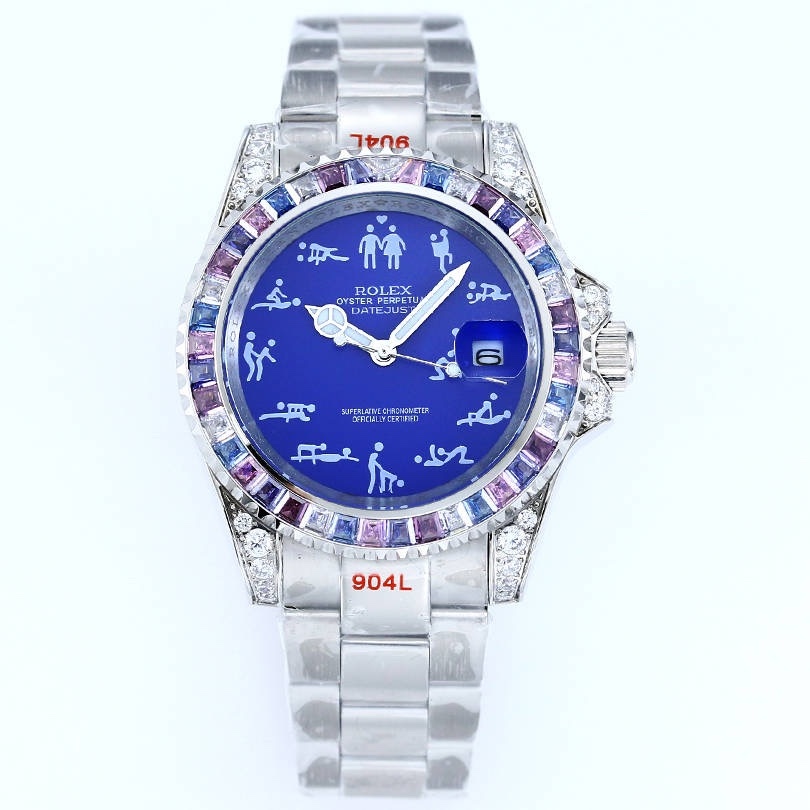 Rolex Datejust 41mm Full Diamond 로렉스 데이저스트 다이아몬드 베젤 41 블루 풀 다이아몬드 2824 남성 시계
