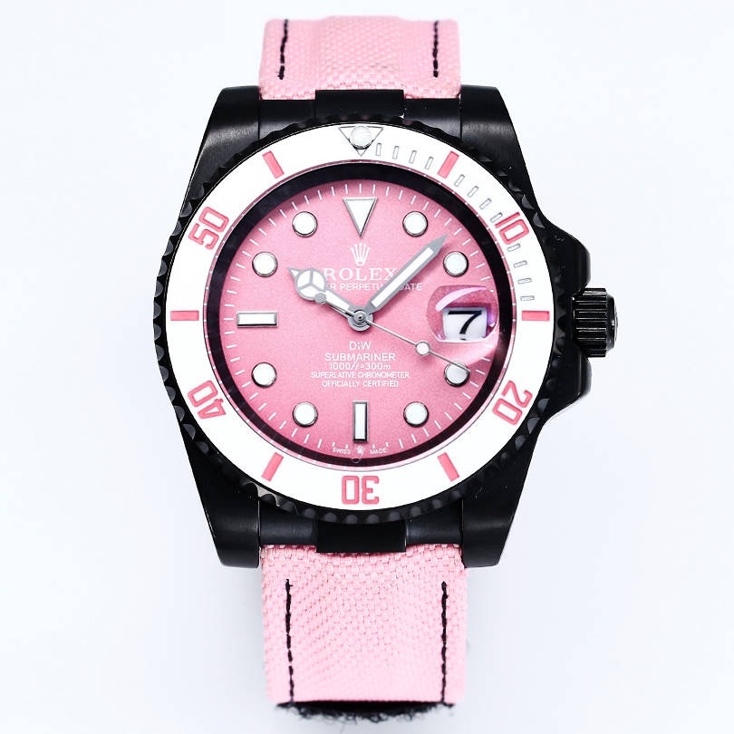 ROLEX 2024 SS Submariner - 로렉스 서브마리너 밴드 핑크 오토메틱 8251 남성 시계