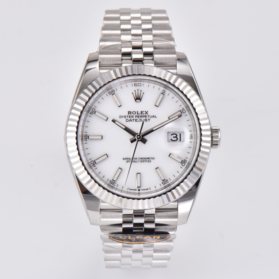ROLEX 2024 SS clean-datejust 로렉스 클린 데이져스트 126334 스틸 화이트 3235 오토메틱 남성 시계