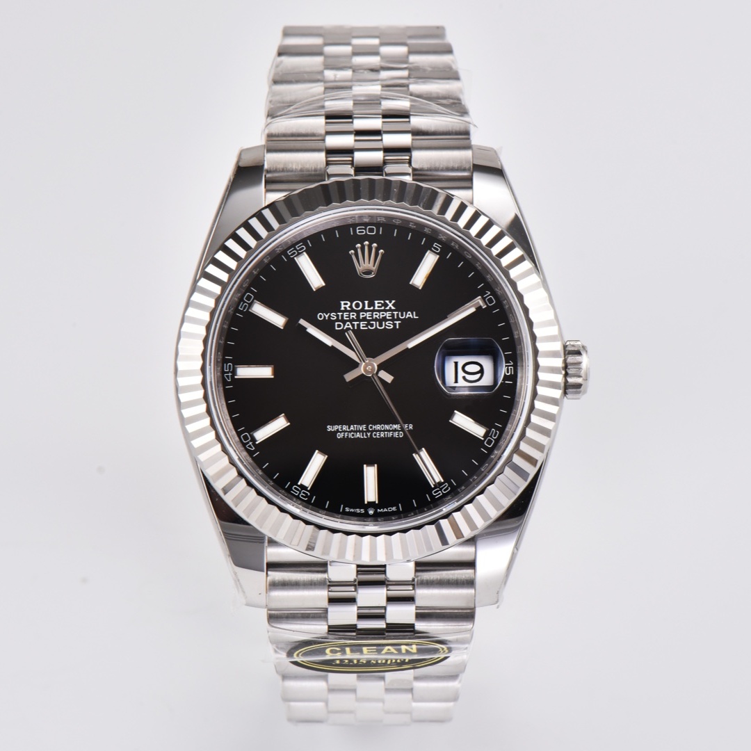 ROLEX 2024 SS clean-datejust 로렉스 클린 데이져스트 126334 124060 스틸 블랙 3235 오토메틱 남성 시계