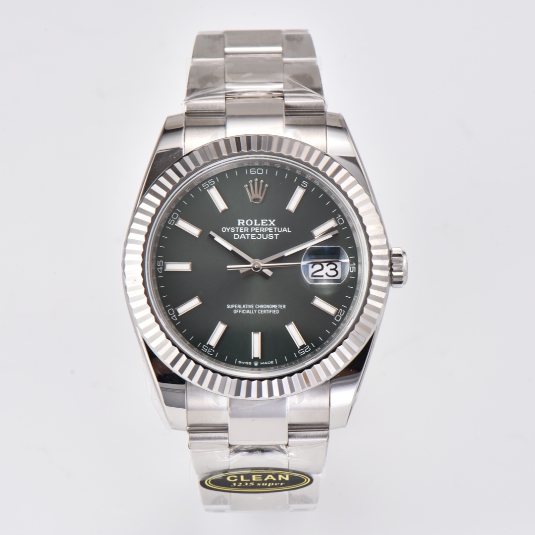 ROLEX 2024 SS clean-datejust 로렉스 클린 데이져스트 126334 스틸 딥그린 3235 오토메틱 남성 시계