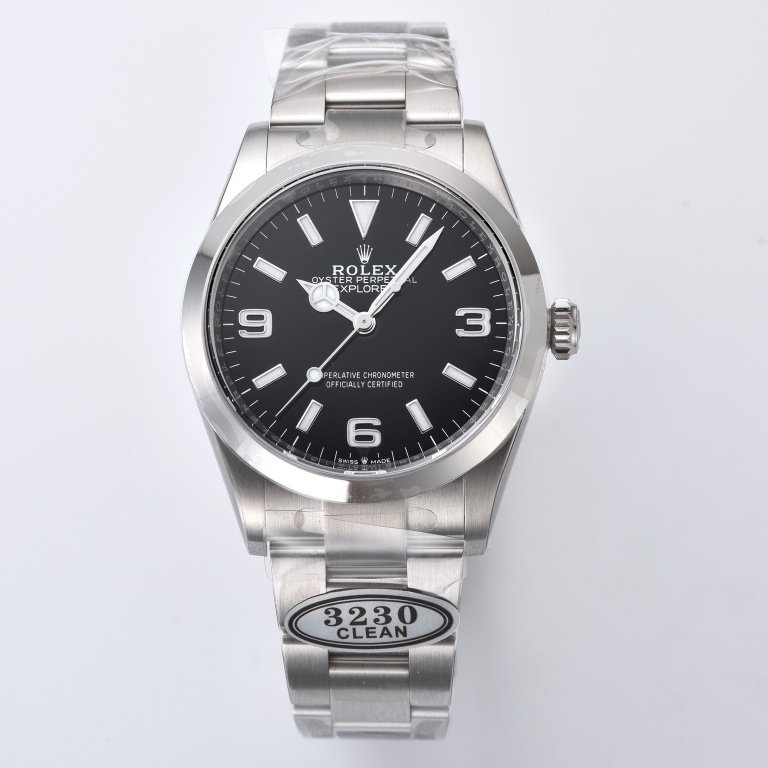 ROLEX 2024 SS clean-explorer 로렉스 클린 익스플로러 124270 블랙 3230 오토메틱 남여공용 시계