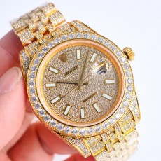 ROLEX 2024 SS Datejust 로렉스 데이저스트 풀 다이아몬드 스틸 2824 오토메틱 남성 시계