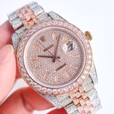 ROLEX 2024 SS Datejust 로렉스 데이저스트 풀 다이아몬드 스틸 2824 오토메틱 남성 시계