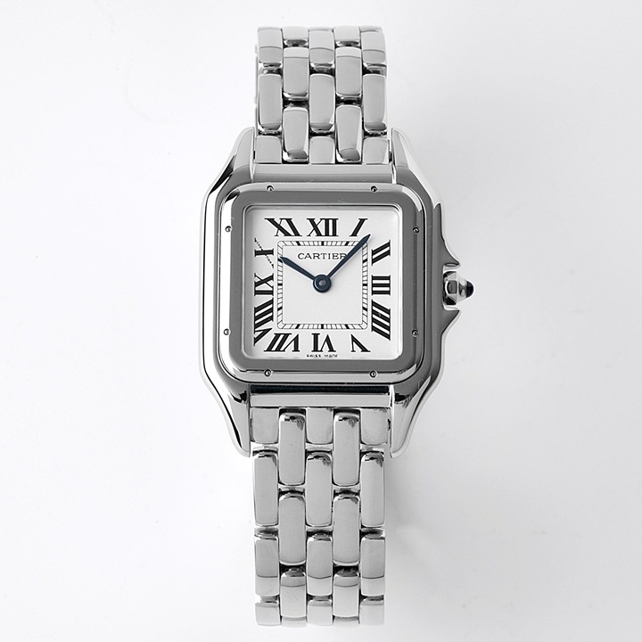 CARTIER 2024 SS Panthère de 까르띠에 팬더 드 스위스 론다 쿼츠 실버 여성 시계