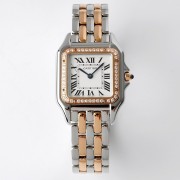 CARTIER 2024 SS Panthère de 까르띠에 팬더 드 스위스 론다 쿼츠 다이아베젤 투톤 스틸 여성 시계