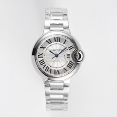 CARTIER 2024 SS Ballon Blue 까르띠에 발롱 블루 실버 스틸 Cal.076 여성 시계