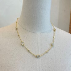MIUMIU 2024 SS 미우미우 다이아 골드 캐릭터 럭셔리 패션 여성 목걸이 커스텀급