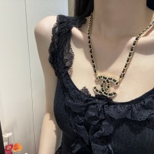CHANEL 2024 SS 샤넬 체인 블랙 CC로고 럭셔리 패션 여성 롱 목걸이 커스텀급