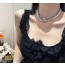 MIUMIU 2024 SS 미우미우 스트라이프 진주 럭셔리 패션 여성 목걸이 커스텀급