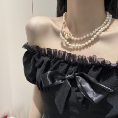 CHANEL 2024 SS 샤넬 진주 CC로고 핀장식 럭셔리 패션 여성 목걸이 커스텀급