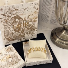 DIOR 2024 SS 디올 캐릭터 진주 로고 럭셔리 패션 여성 팔찌 커스텀급