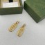 GUCCI 2024 SS 구찌 캐릭터 로고 라인 골드 럭셔리 패션 여성 귀걸이 커스텀급