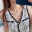 CHANEL 2024 SS 샤넬 캐릭터 체크 링 체인 럭셔리 패션 여성 목걸이 커스텀급