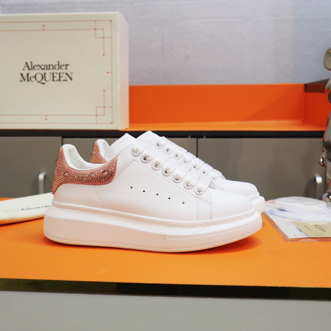 ALEXANDER MCQUEEN 2024 SS 알렉산더 맥퀸 오버솔 업뎃 펄 핑크 커플 슈즈 커스텀급