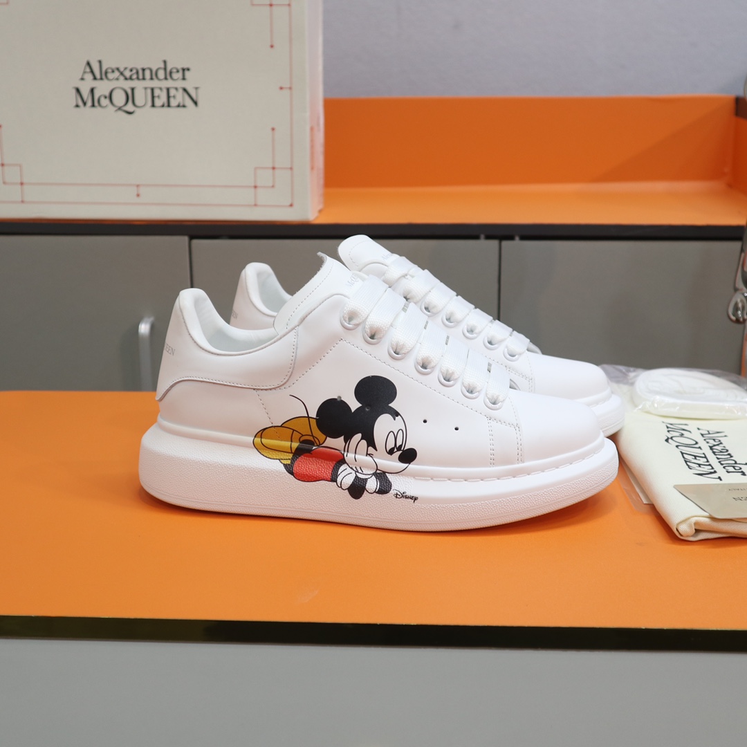 ALEXANDER MCQUEEN 2024 SS 알렉산더 맥퀸 오버솔 업뎃 미키마우스 커플 슈즈 커스텀급