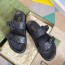 GUCCI 2024 SS 구찌 시마라인 GG버클 블랙 남성 샌들 커스텀급