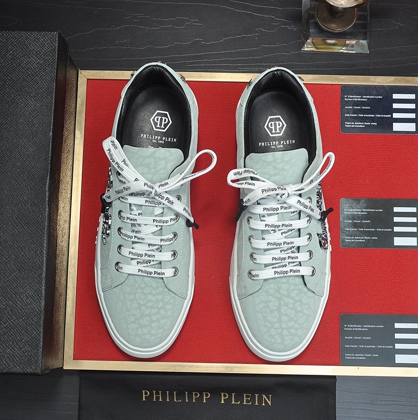 PHILIPP PIEIN 2024 SS 필립플레인 로고 캐릭터라인 민트 남성 슈즈 커스텀급
