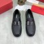 FERRAGAMO 2024 SS 페라가모 캐릭터 실버버클 토고 블랙 남성 구두 커스텀급