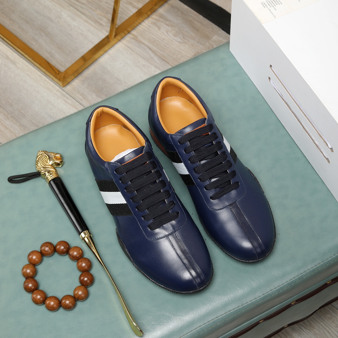 BALLY 2024 SS 발리 캐릭터 블랙삼선 네이비 남성 스니커즈 커스텀급