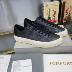 TOM FORD 2024 SS 톰포드 캐릭터 악어가죽무늬 블랙 남성 스니커즈 커스텀급