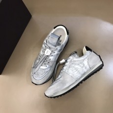 VALENTINO 2024 SS 발렌티노 실버 스웨이드 투톤 로고 남성 스니커즈 커스텀급