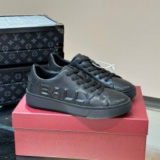 BALLY 2024 SS 발리 각인로고 캐릭터 레더 블랙 남성 스니커즈 커스텀급