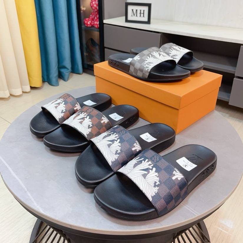 LOUIS VUITTON 2024 SS 루이비통 다미에 캐릭터 남성 슬리퍼 커스텀급