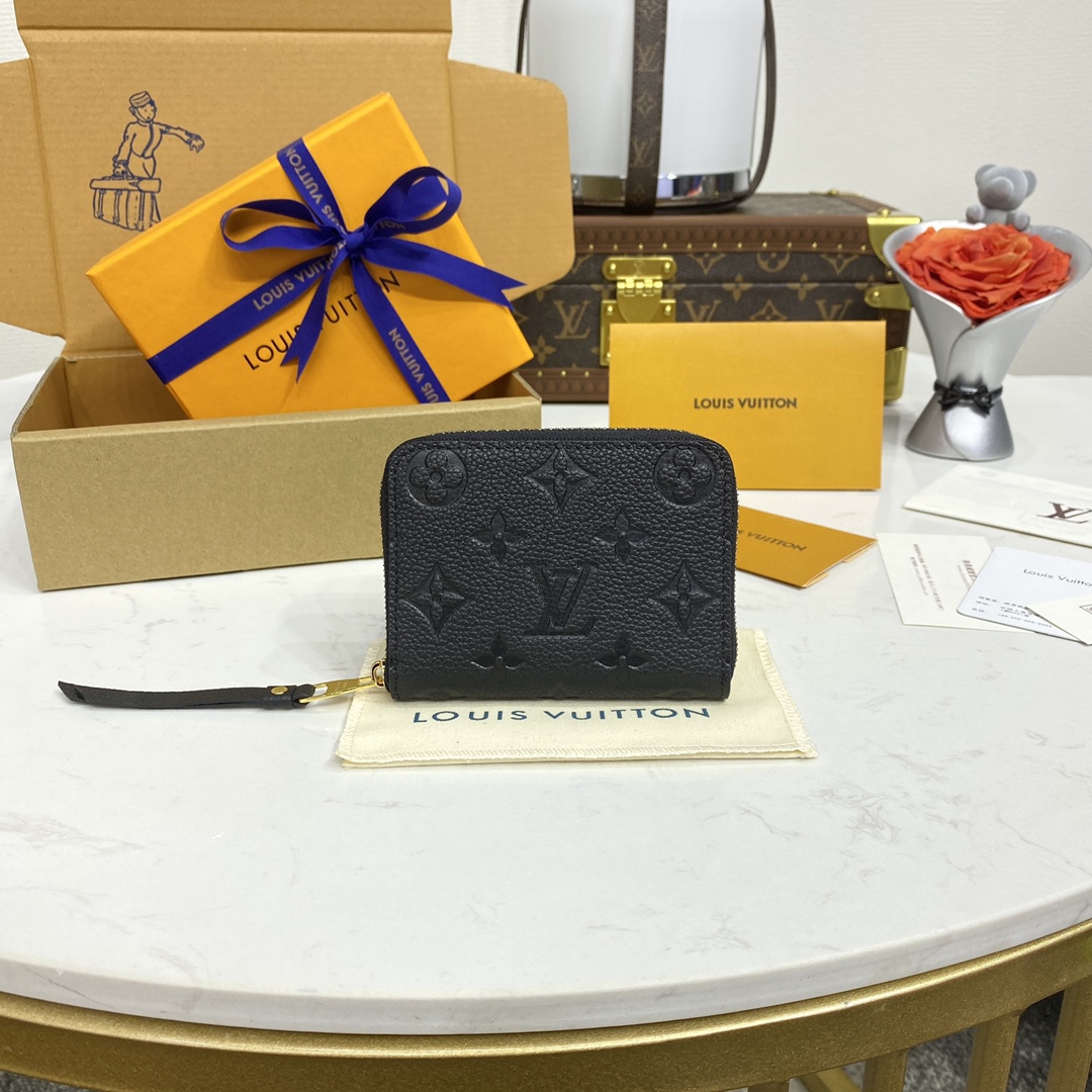 LOUIS VUITTON 2024 SS 루이비통 앙프렝뜨 블랙 지피 코인 퍼스 M60574 여성 동전지갑 커스텀급