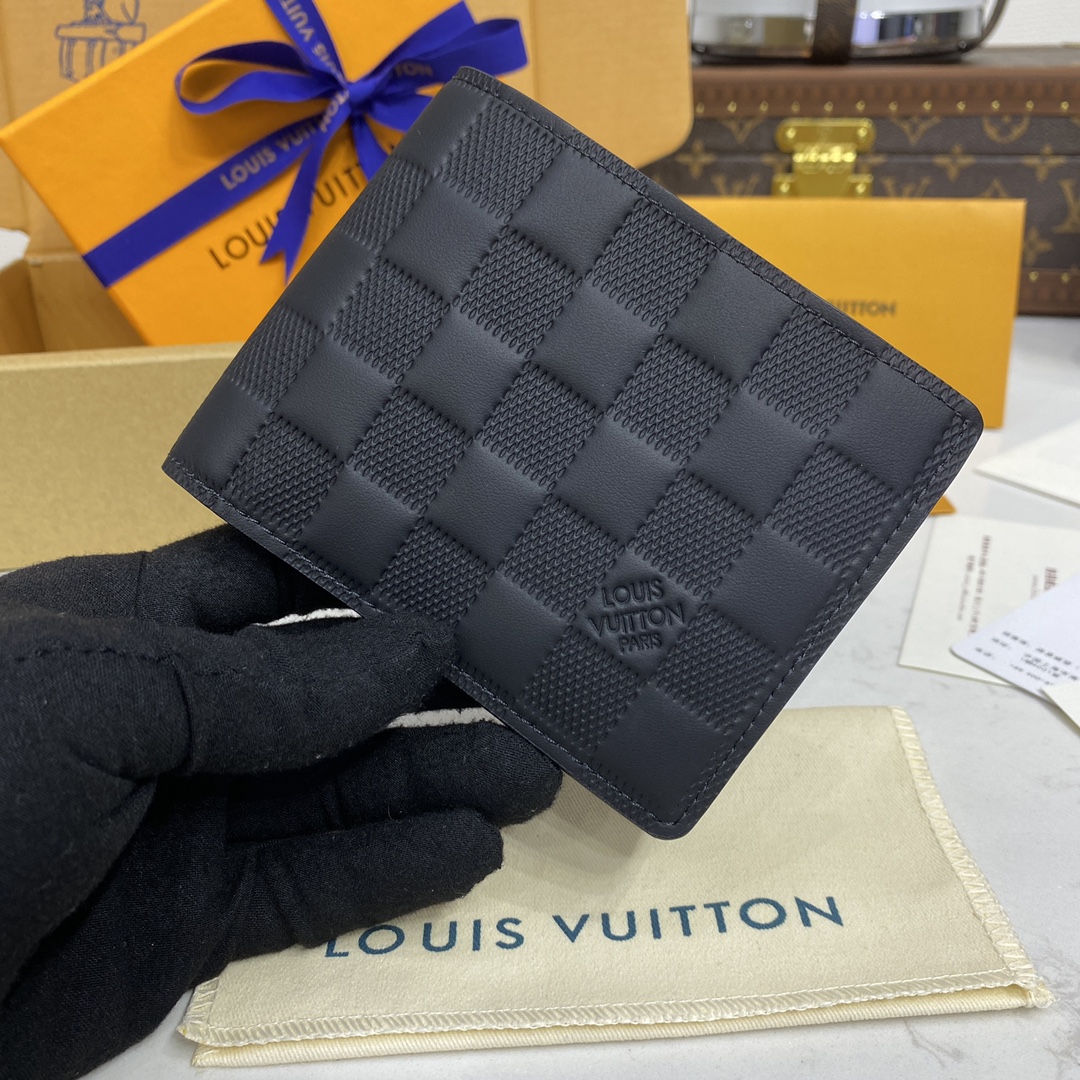 LOUIS VUITTON 2024 SS 루이비통 다미에 인피니티 블랙 멀티플 월릿 N63124 남성 반지갑 커스텀급