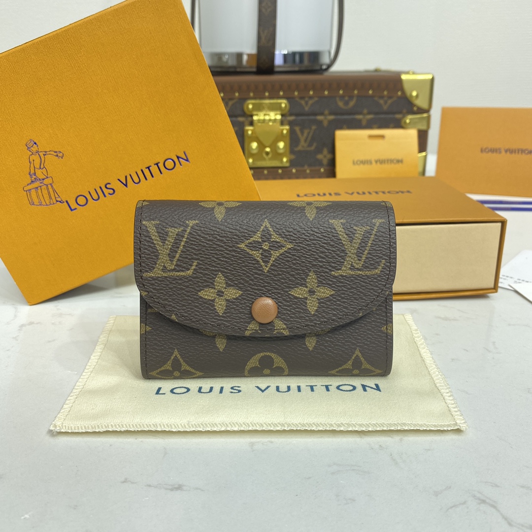 LOUIS VUITTON 2024 SS 루이비통 모노그램 브라운 로잘리 코인 퍼스 M41939 여성 동전지갑 커스텀급