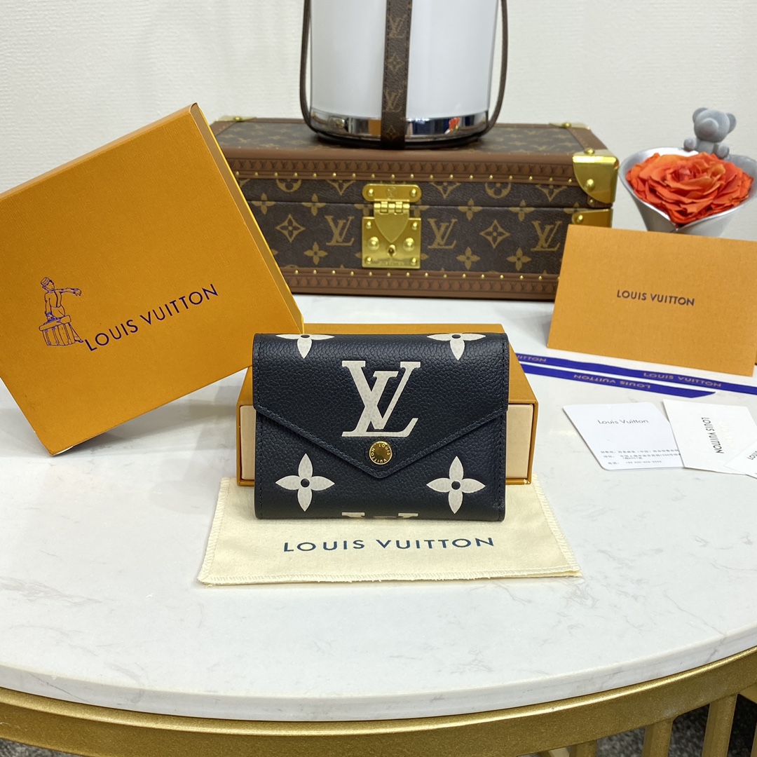 LOUIS VUITTON 2024 SS 루이비통 모노그램 블랙 빅토린 월릿 M80968 여성 반지갑 커스텀급