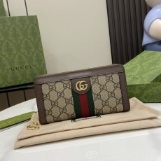 GUCCI 2024 SS 구찌 오피디아 베이지 GG 지퍼돌이 여성 장지갑 523154 커스텀급