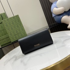 GUCCI 2024 SS 구찌 스크립트 블랙 여성 장지갑 772638 커스텀급