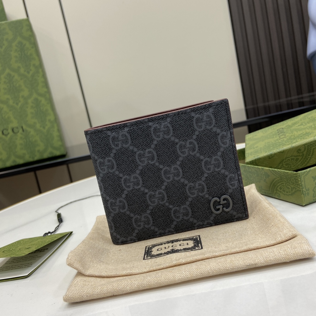 GUCCI 2024 SS 구찌 코인 디테일 블랙 남성 반지갑 768244 커스텀급