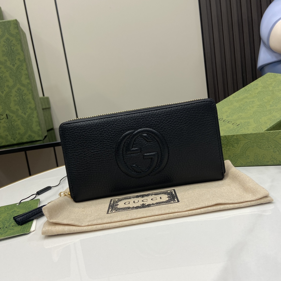 GUCCI 2024 SS 구찌 소호 G 인더로킹 지퍼 여성 장지갑 308004 커스텀급