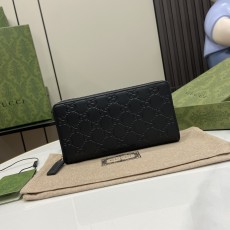 GUCCI 2024 SS 구찌 시그니처 블랙 지퍼 여성 장지갑 307987 커스텀급