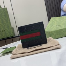 GUCCI 2024 SS 구찌 시그니처 웹 블랙 남성 반지갑 408827 커스텀급